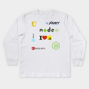 javascript ecosystem sticker set Kids Long Sleeve T-Shirt